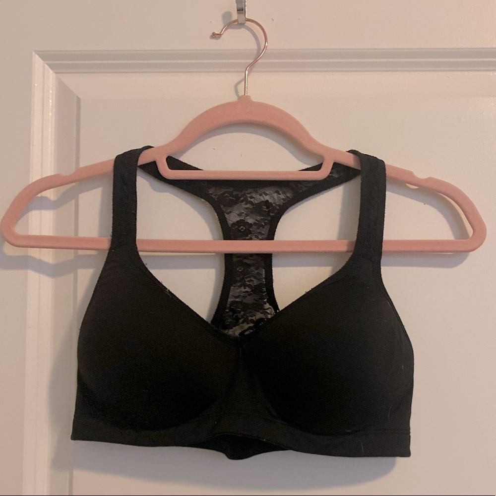PINK Victoria’s Secret Yoga Bra Black Medium